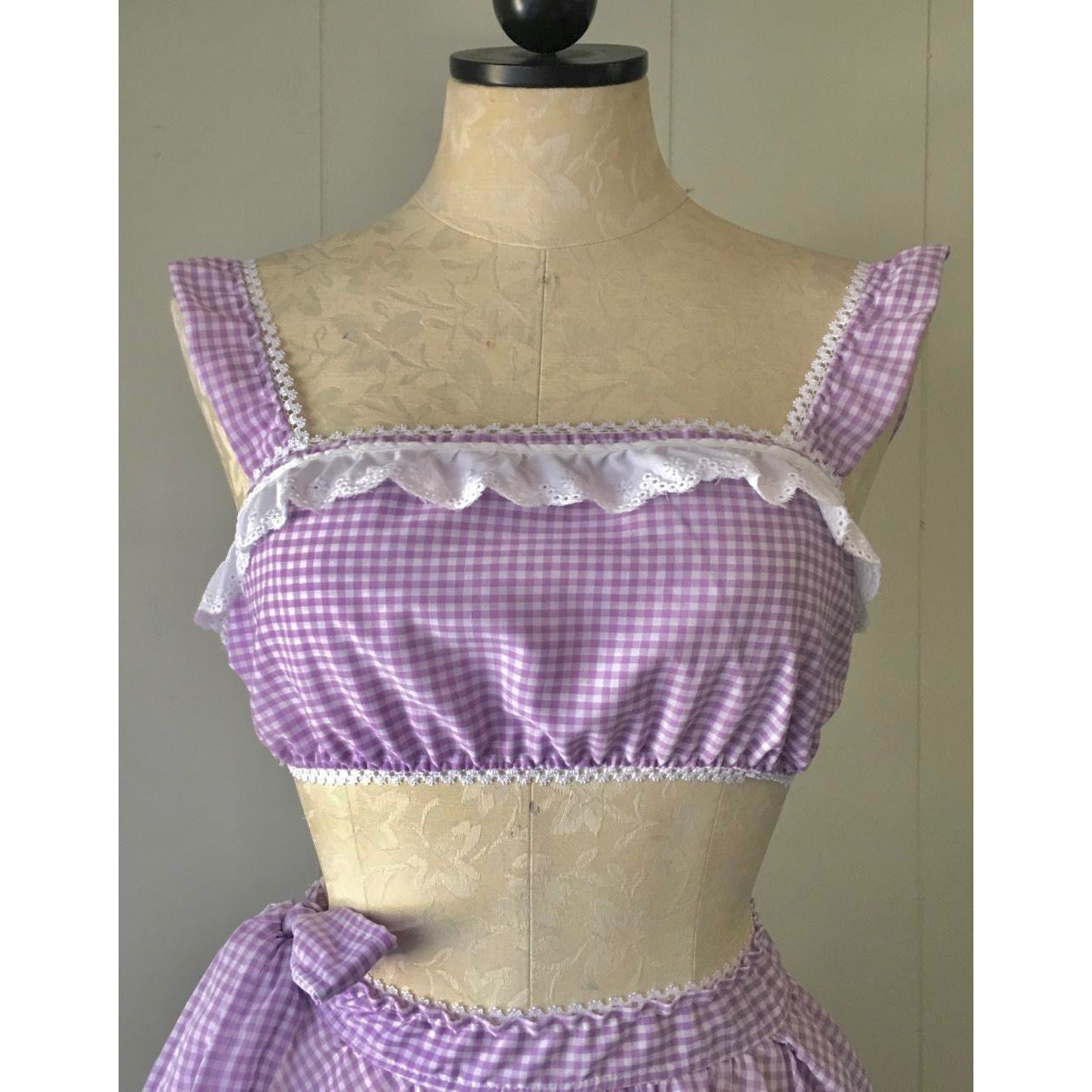 The Darla Set in Violet Gingham