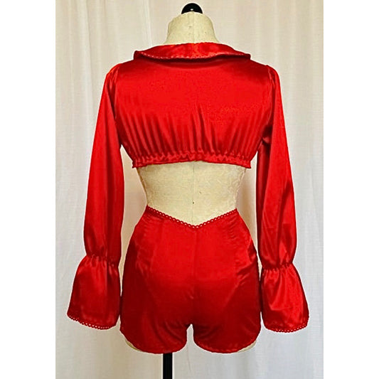 The Margot Set in Red Satin