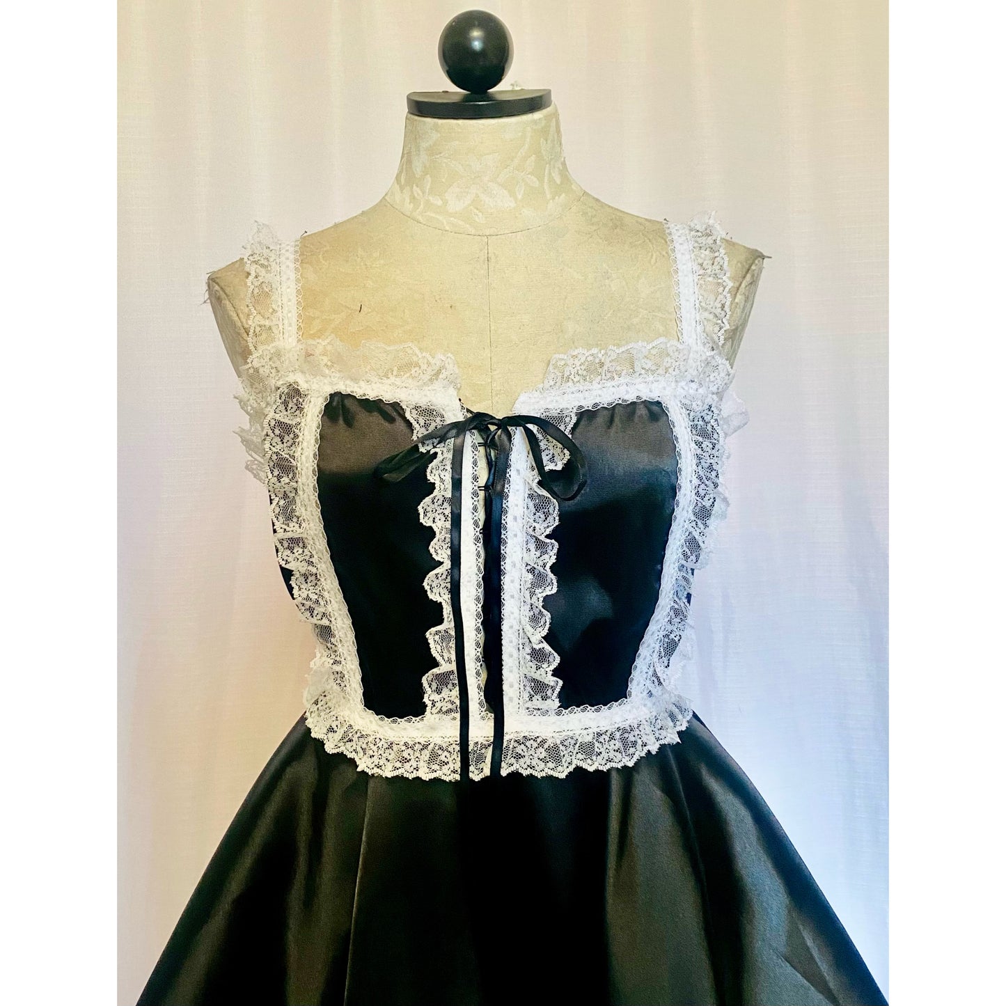 The Danni Dress in Black Satin