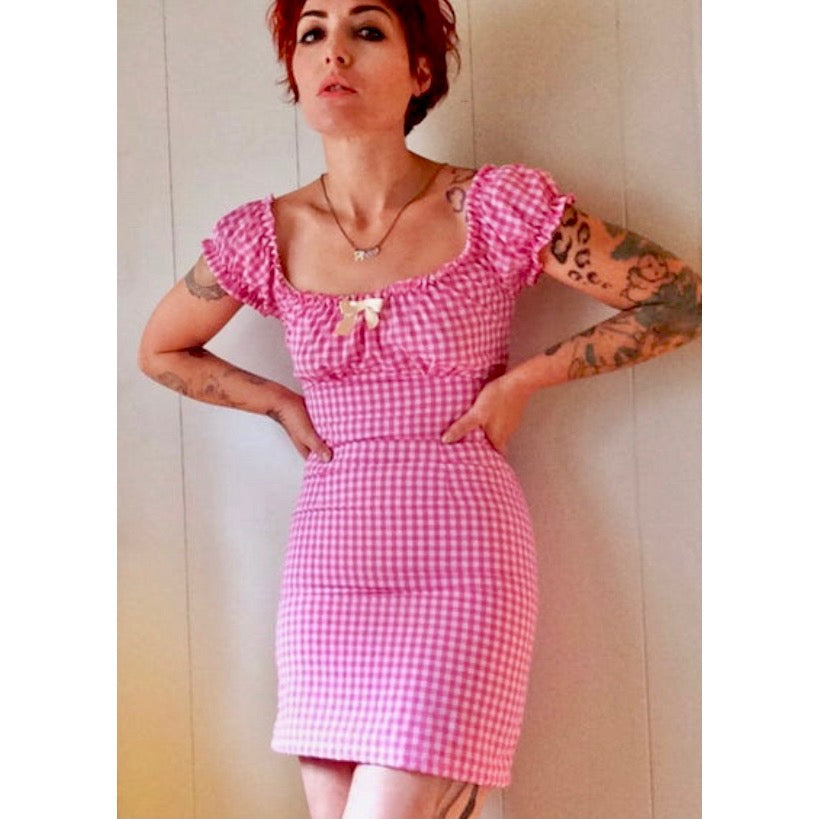 The Alex Dress in Pink Gingham