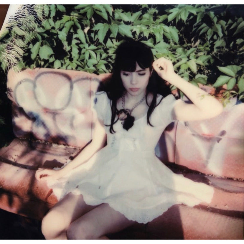 The Cotton Eyelet Tori Barmaid Dress in White