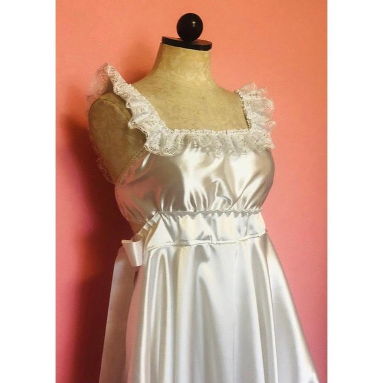 The Dolly Dress in White Satin