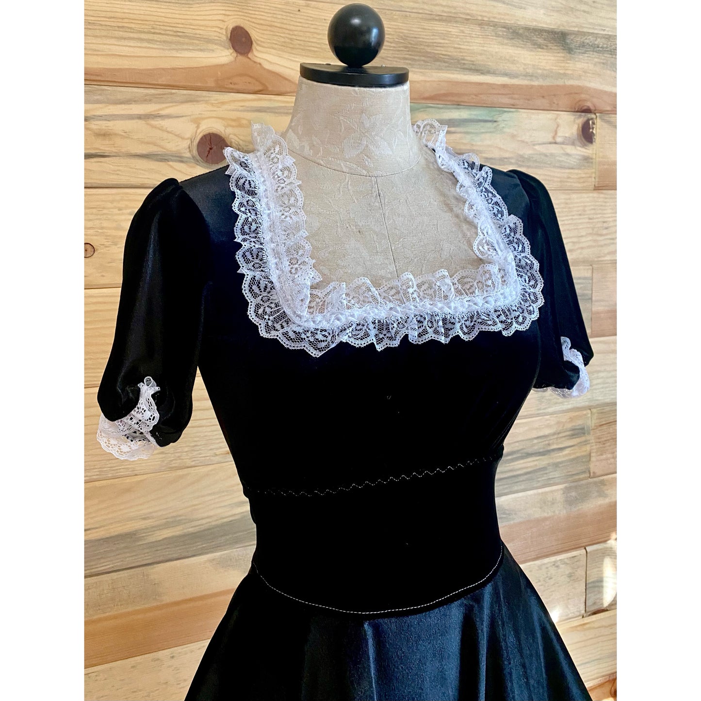 The Duyen Dress in Black Velvet