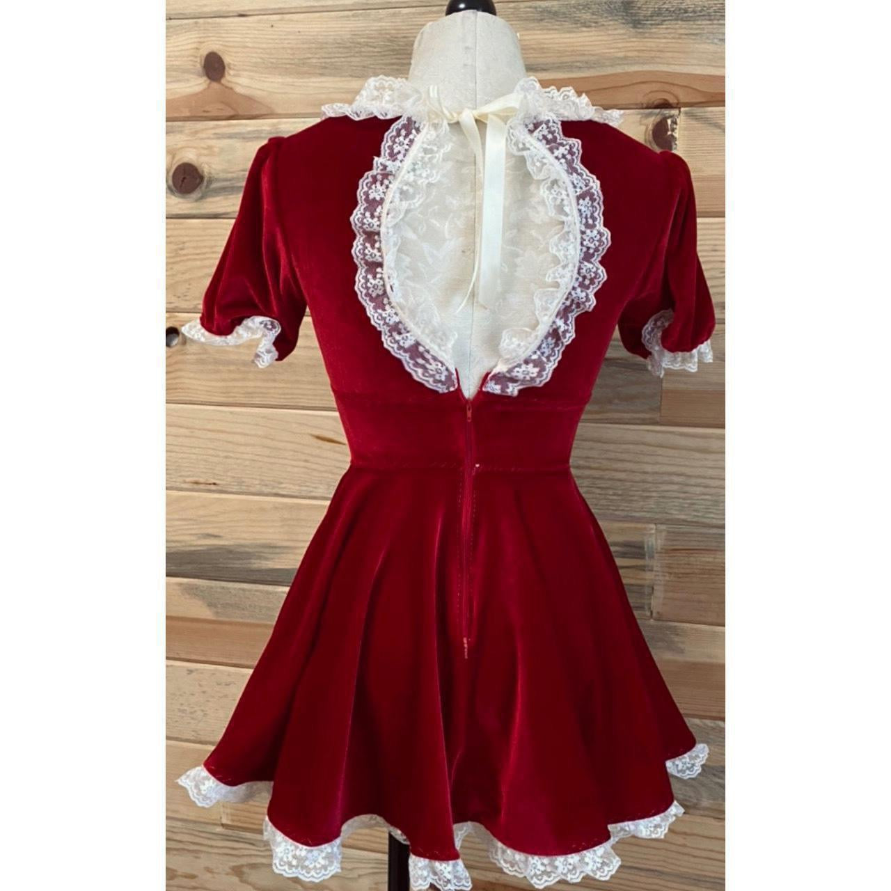 The Duyen Dress in Red Velvet