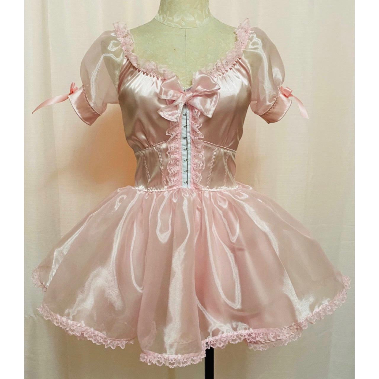 Pink Satin Sissy Dress
