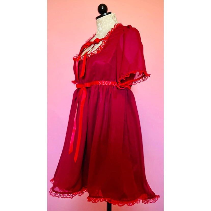 The Isabelle Dress in Cranberry