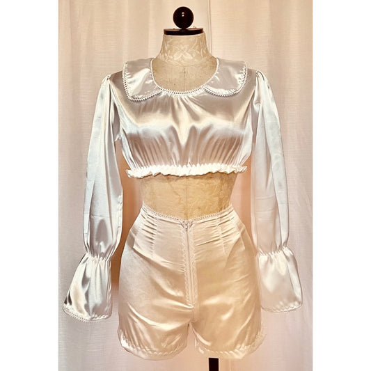 The Margot Set in White Satin