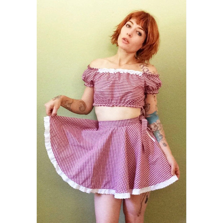The Darlene Set in Red Gingham