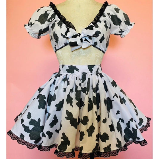 The Dakota set in Cow Print
