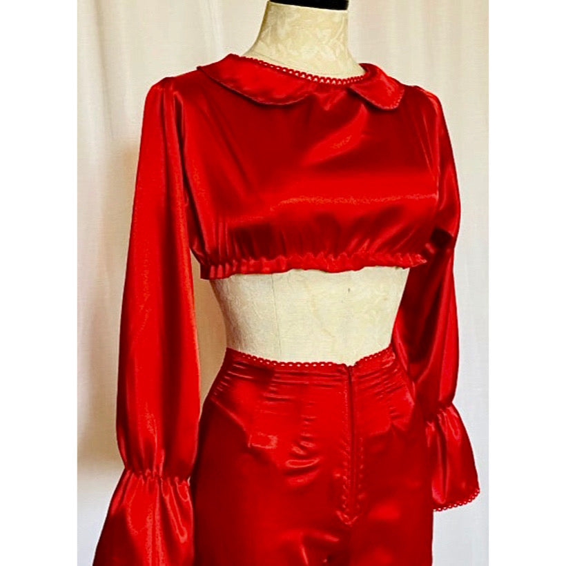 The Margot Set in Red Satin