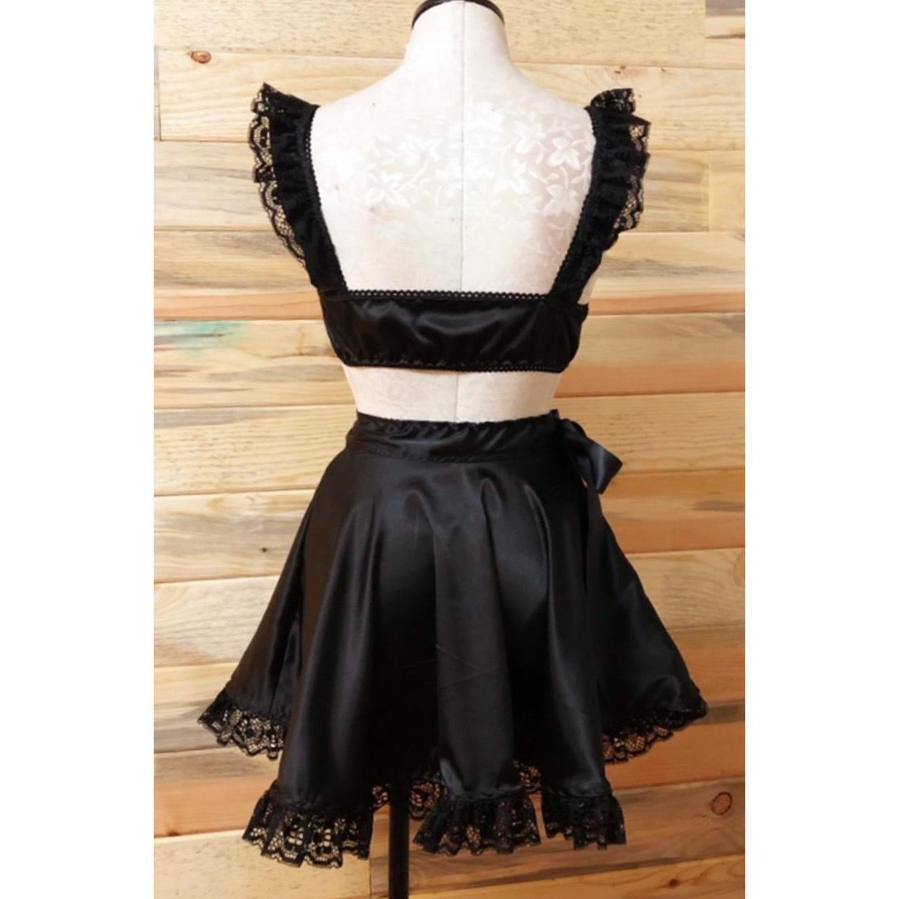 The Dolly Set in Black Satin