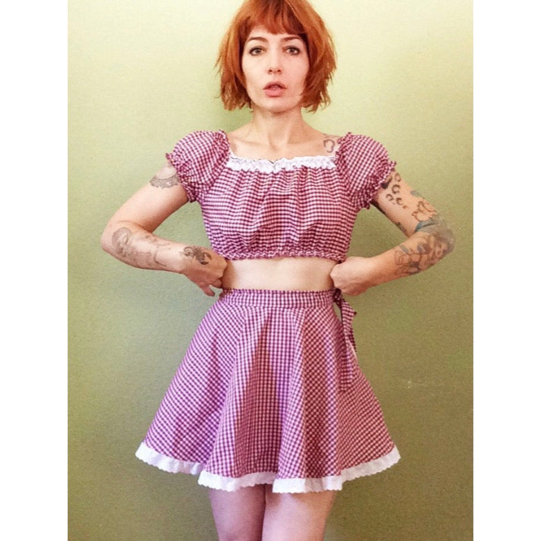 The Darlene Set in Red Gingham