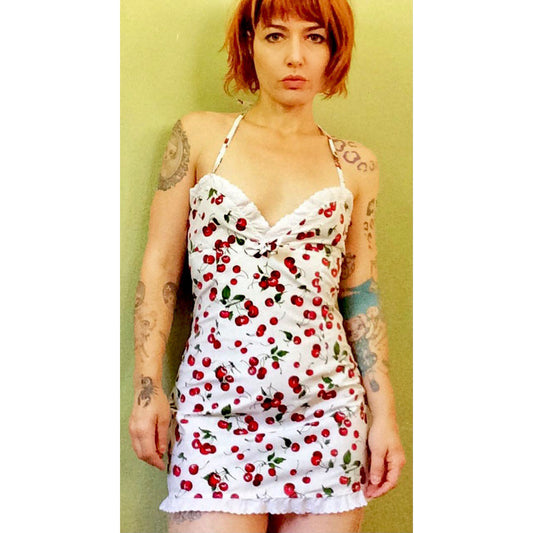 The Debra Dress in Cherry