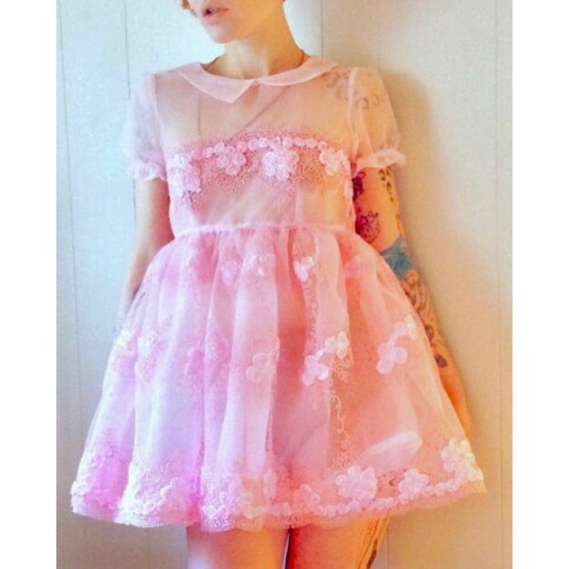 The Taffy Dress in Pink Organza
