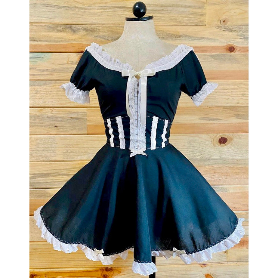 The Maja Dress in Black and White