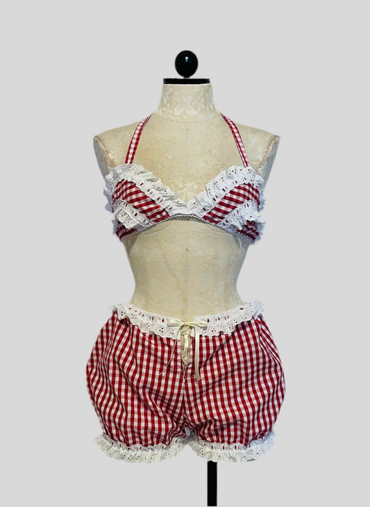 The Vera Set in Red Gingham