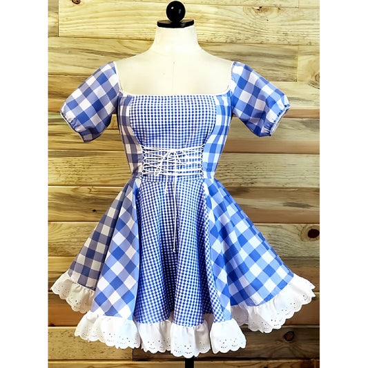 The Kate Dress in Blue Gingham