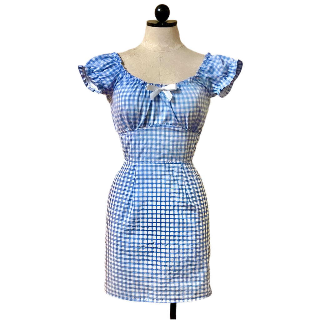 gingham blue and white dress The Alex Dress in Blue Gingham