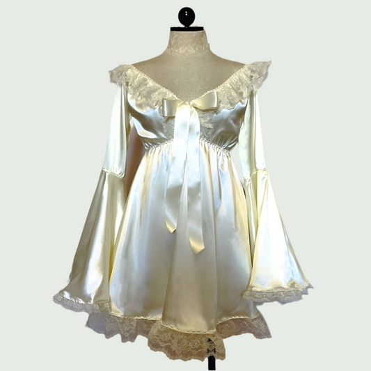 The Penny Dress in Ivory Satin