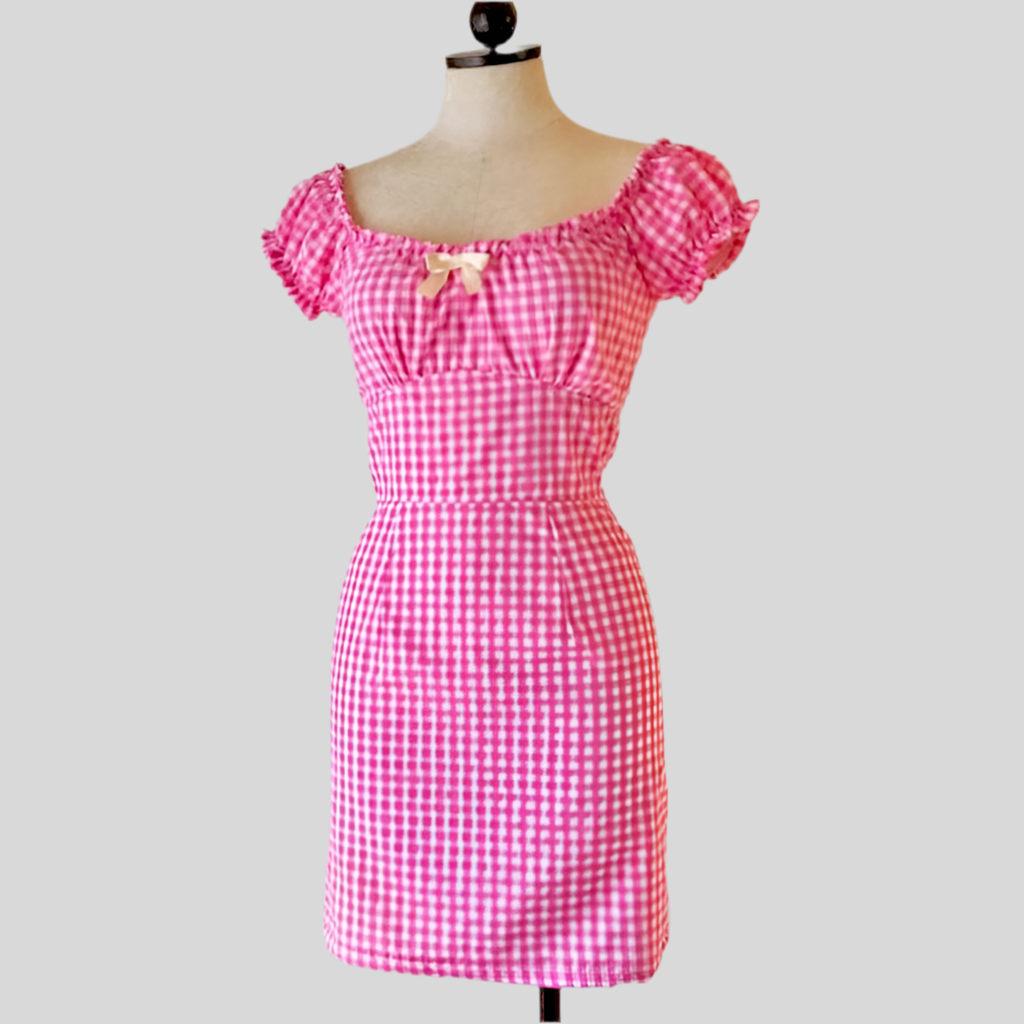 The Alex Dress in Pink Gingham
