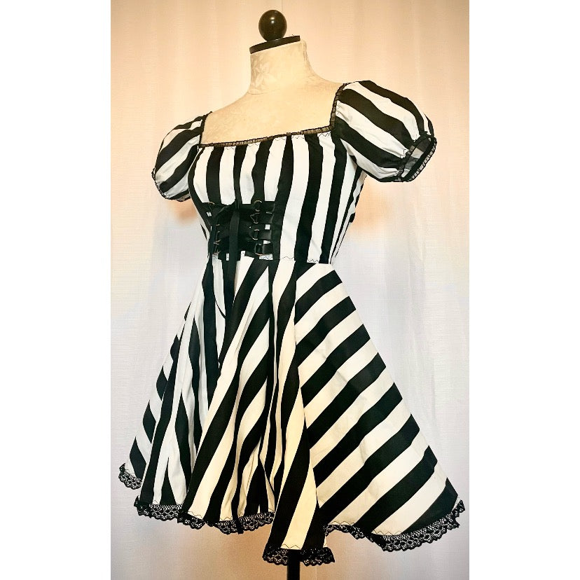 The Striped Tori Barmaid Dress