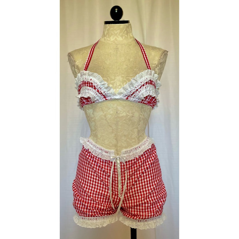 The Vera Set in Red Gingham