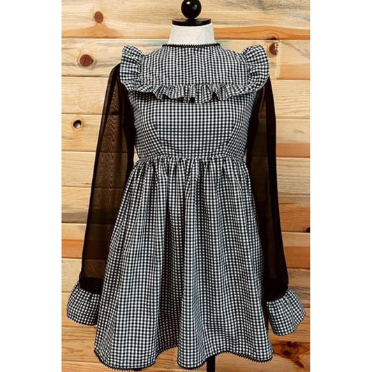 The Long Sleeve Savannah Dress in Gingham