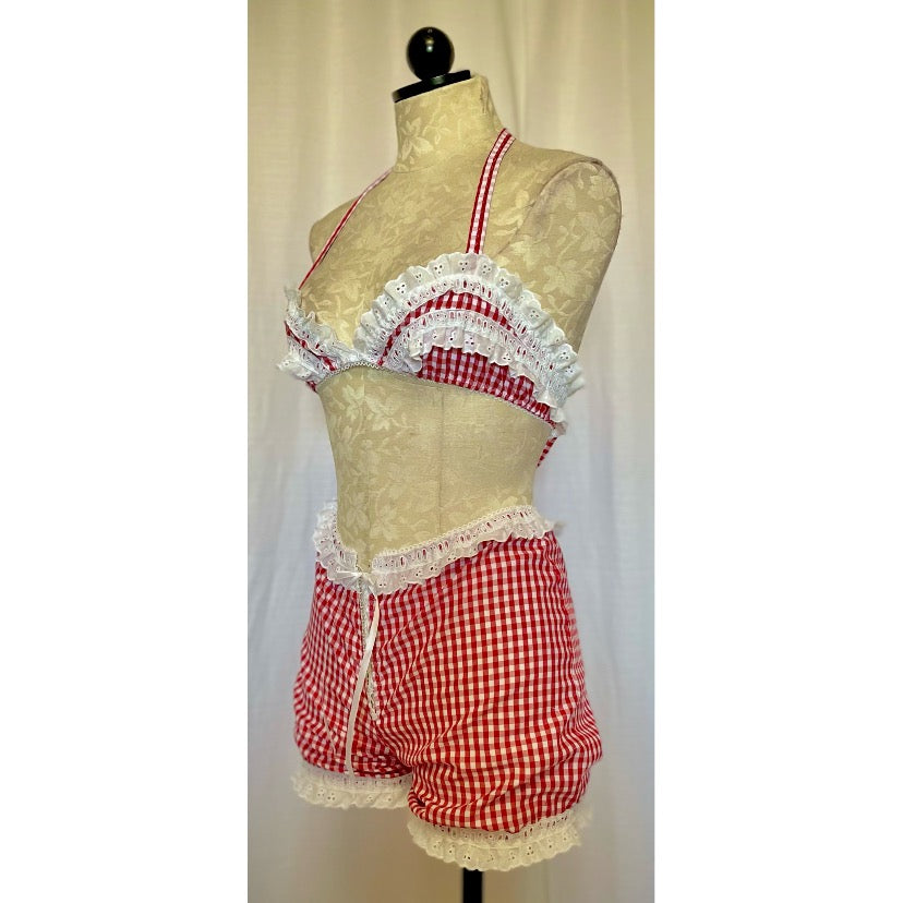 The Vera Set in Red Gingham