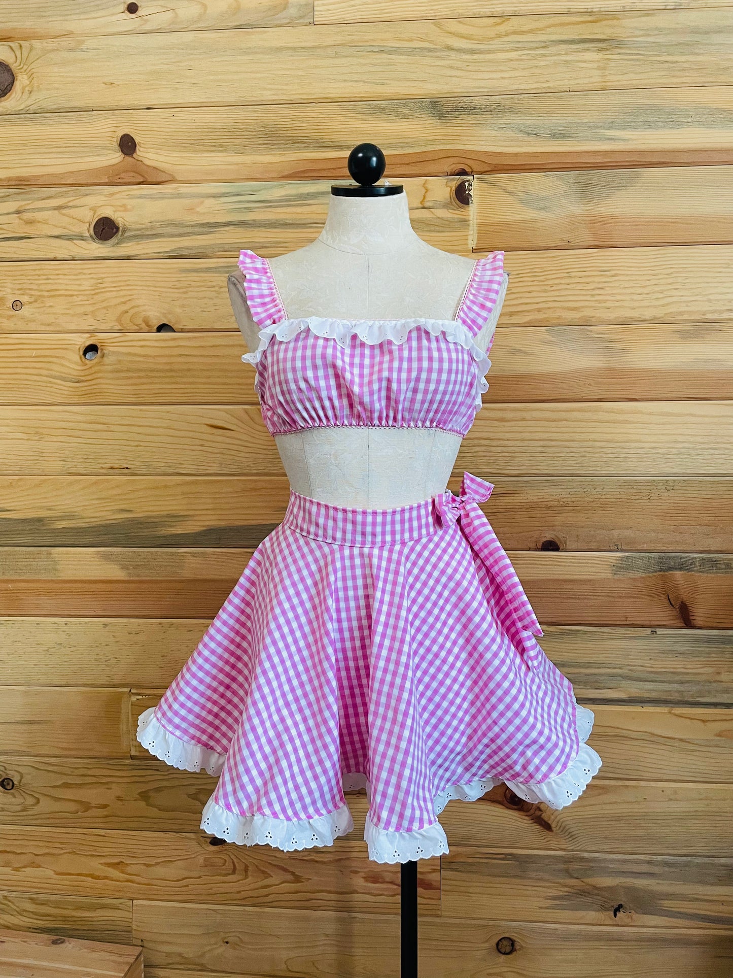 The Darla Set in Pink Gingham – Malicious Designs