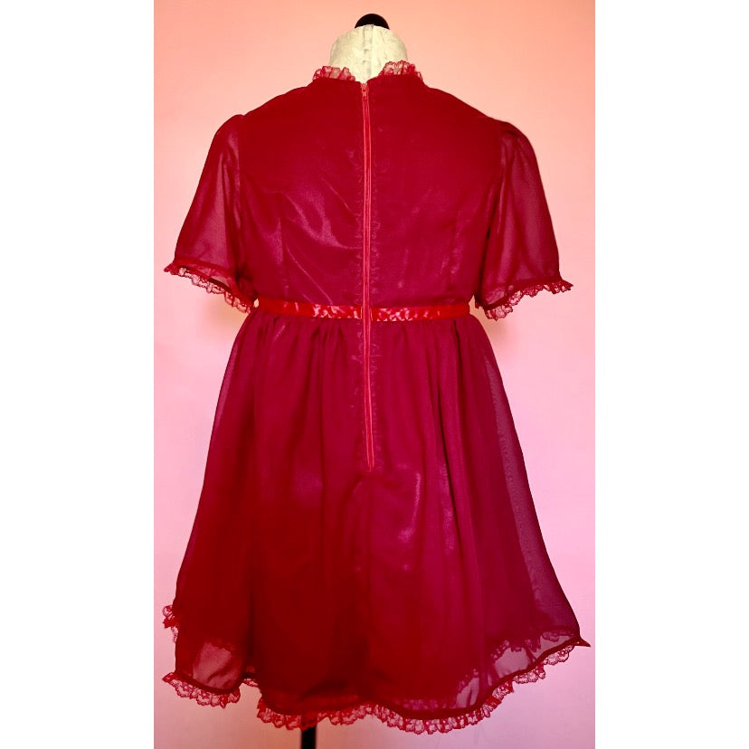 The Isabelle Dress in Cranberry