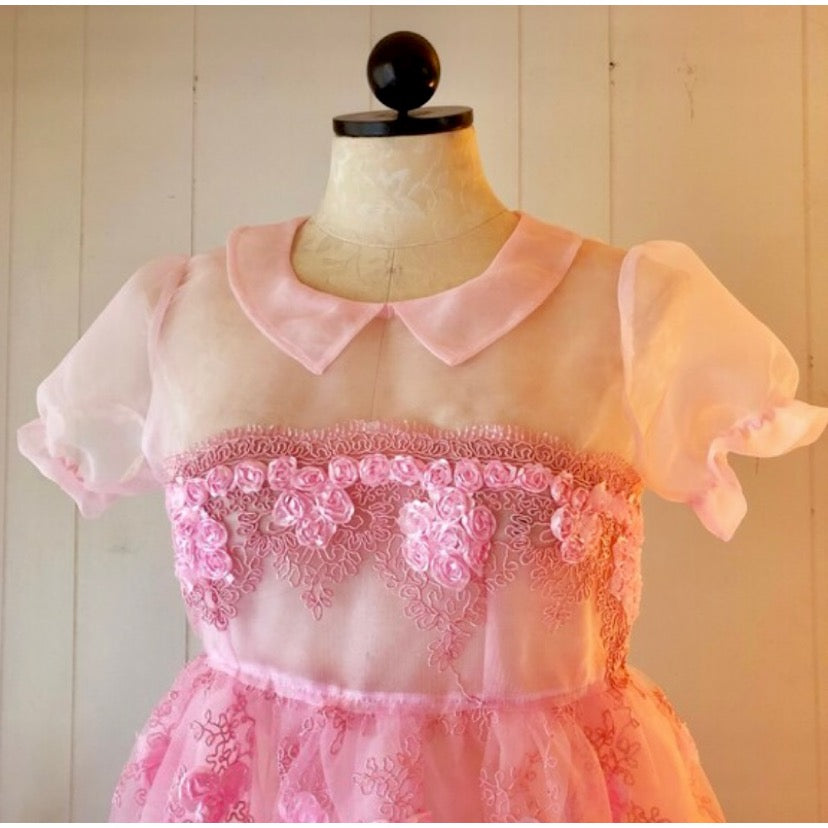 The Taffy Dress in Pink Organza