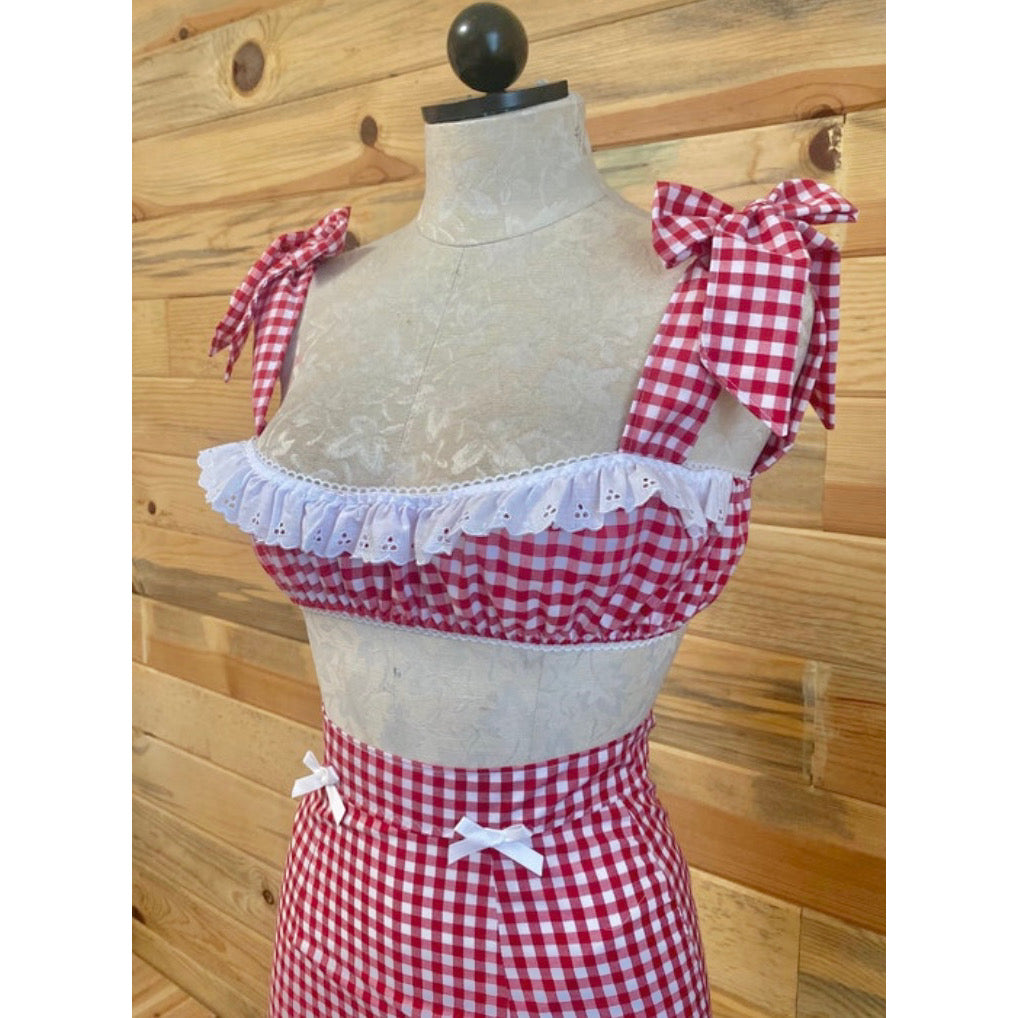 The Addy Set in Red Gingham