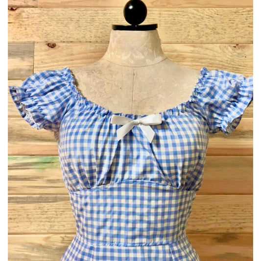 The Alex Dress in Blue Gingham