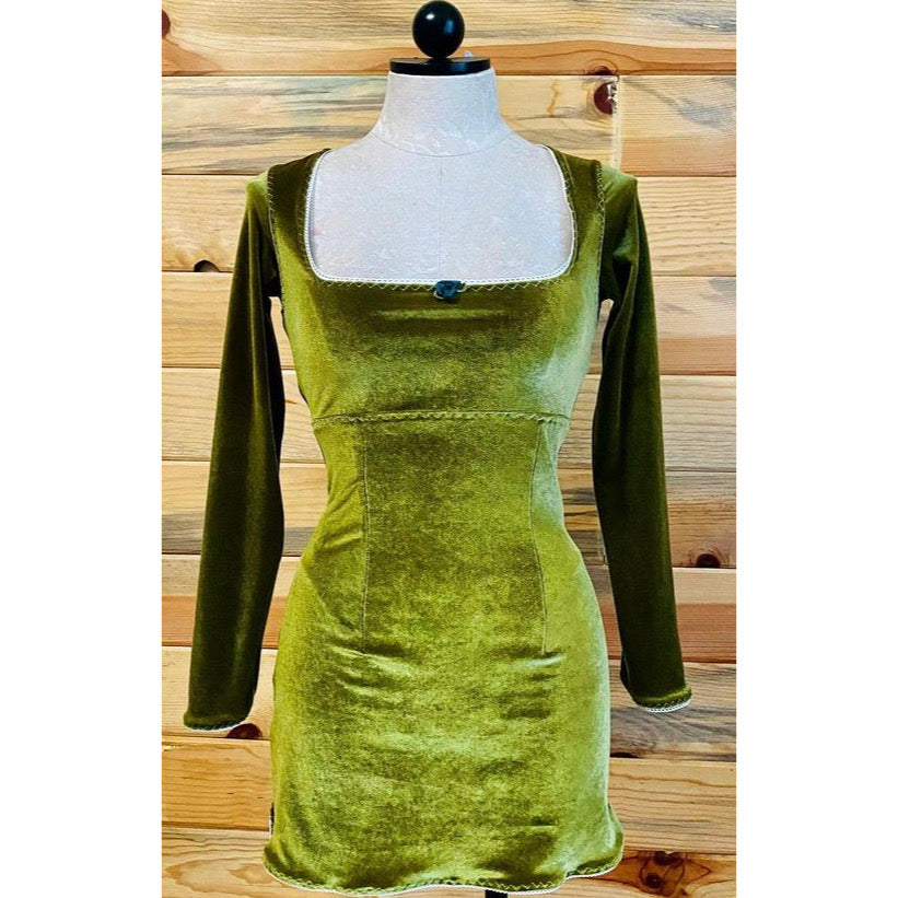 The Millie Dress in Olive Green