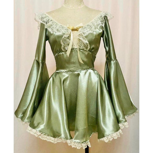 The Deidre Dress in Sage Green