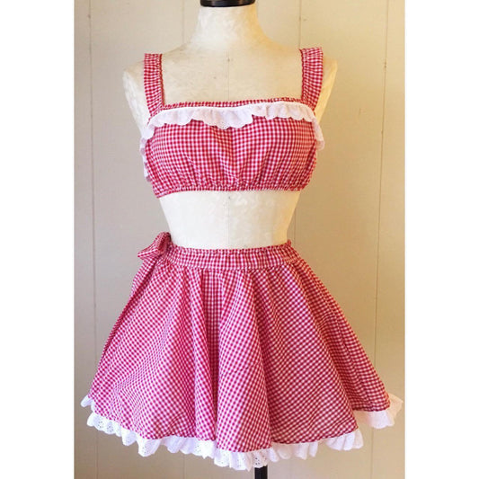 The Darla Set in Red Gingham