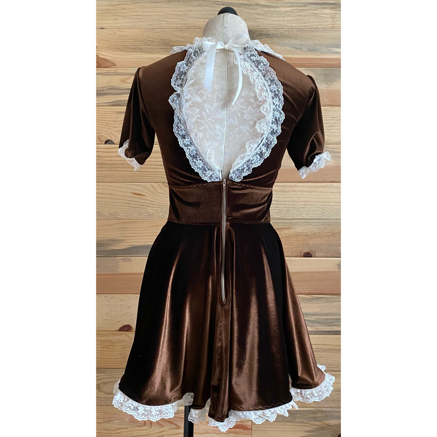 The Duyen Dress in Brown Velvet