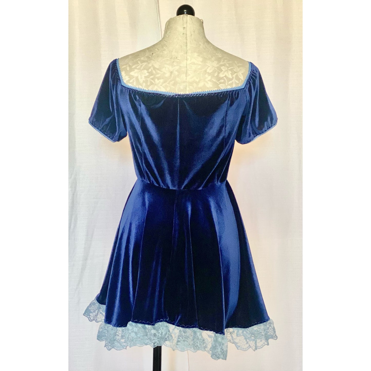 The Kate Dress in Blue Velvet