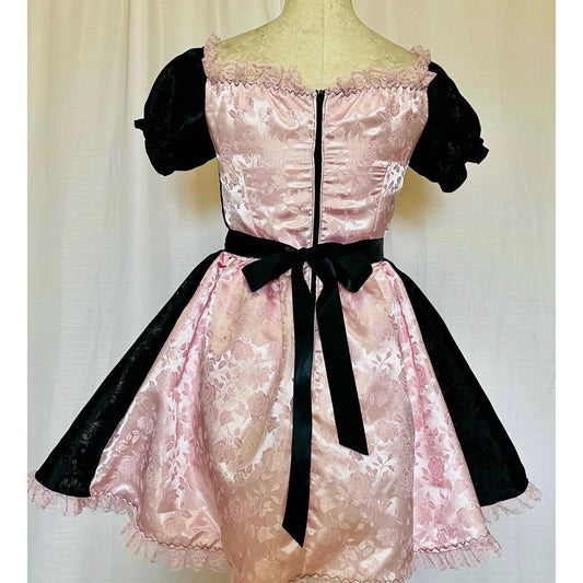 The Rosie Dress in Pink and Black