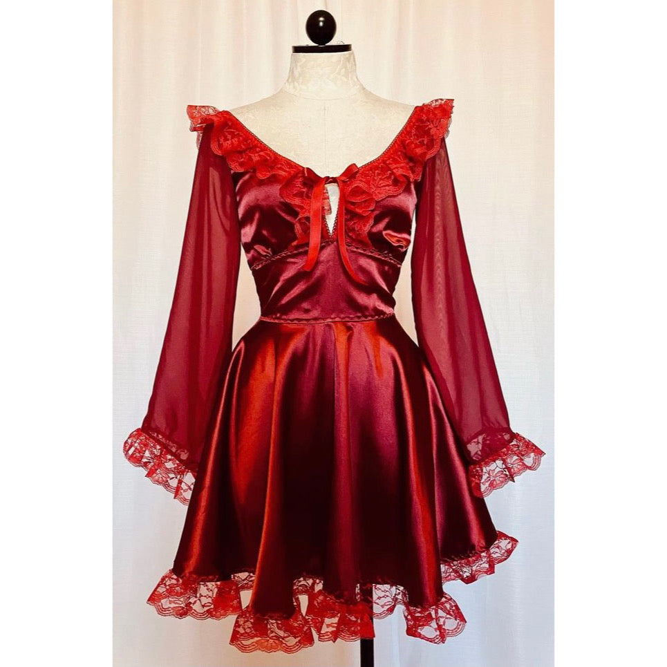 The Penelope Dress in Ruby