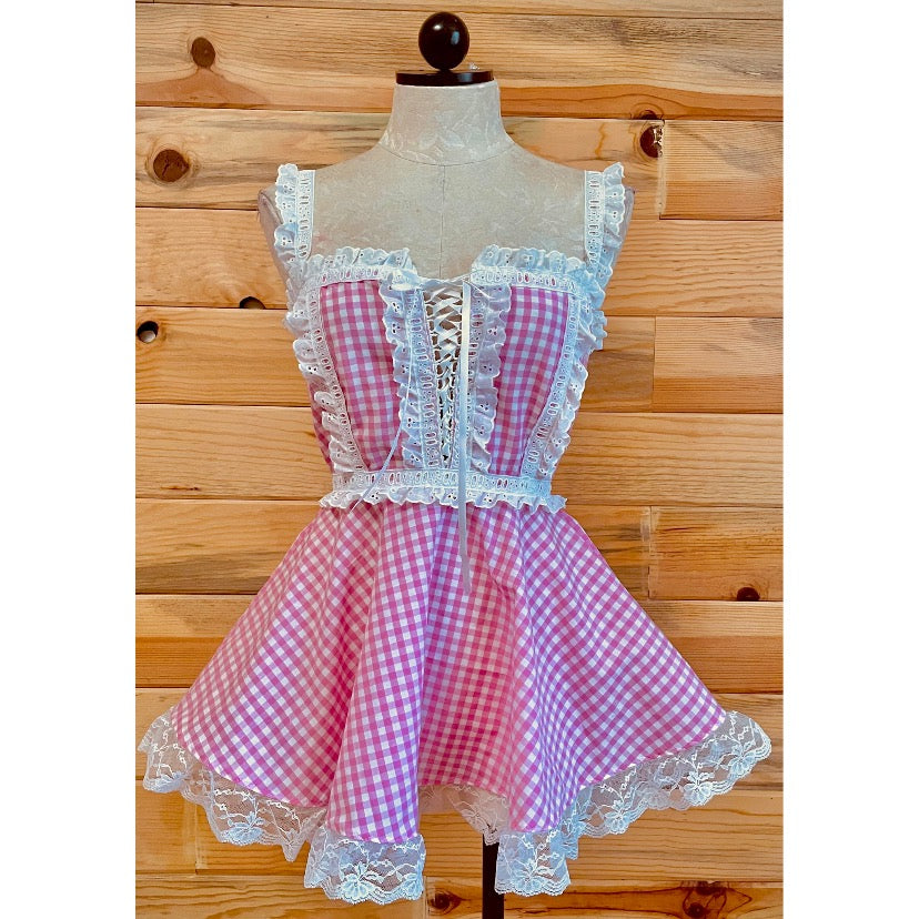 The Danni Dress in Pink Gingham