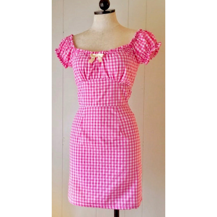 The Alex Dress in Pink Gingham