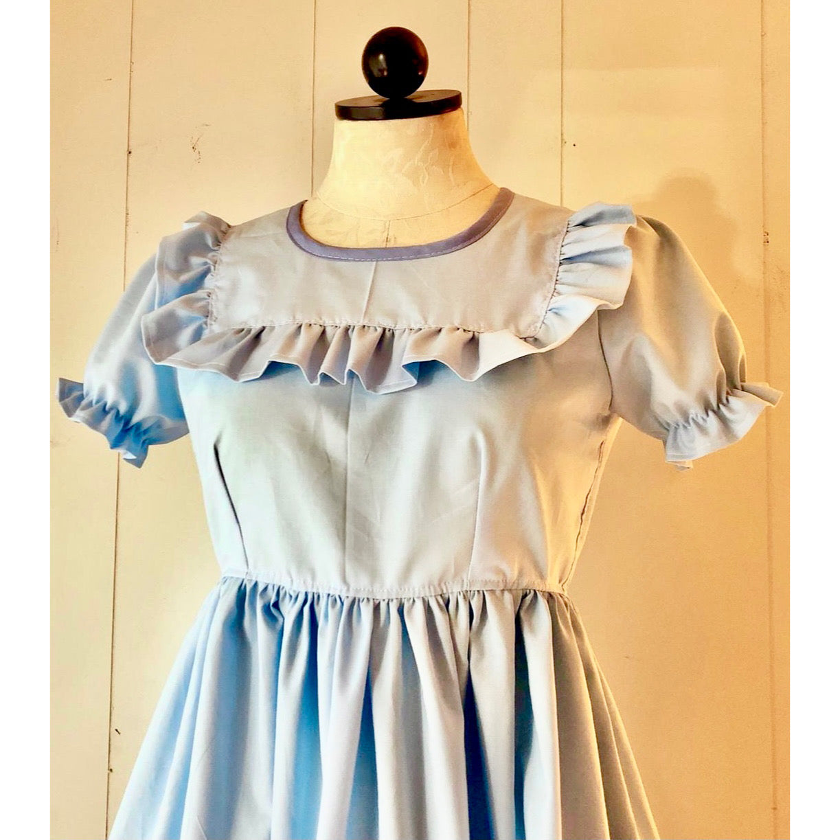 The Short Sleeve Savannah Dress in Baby Blue