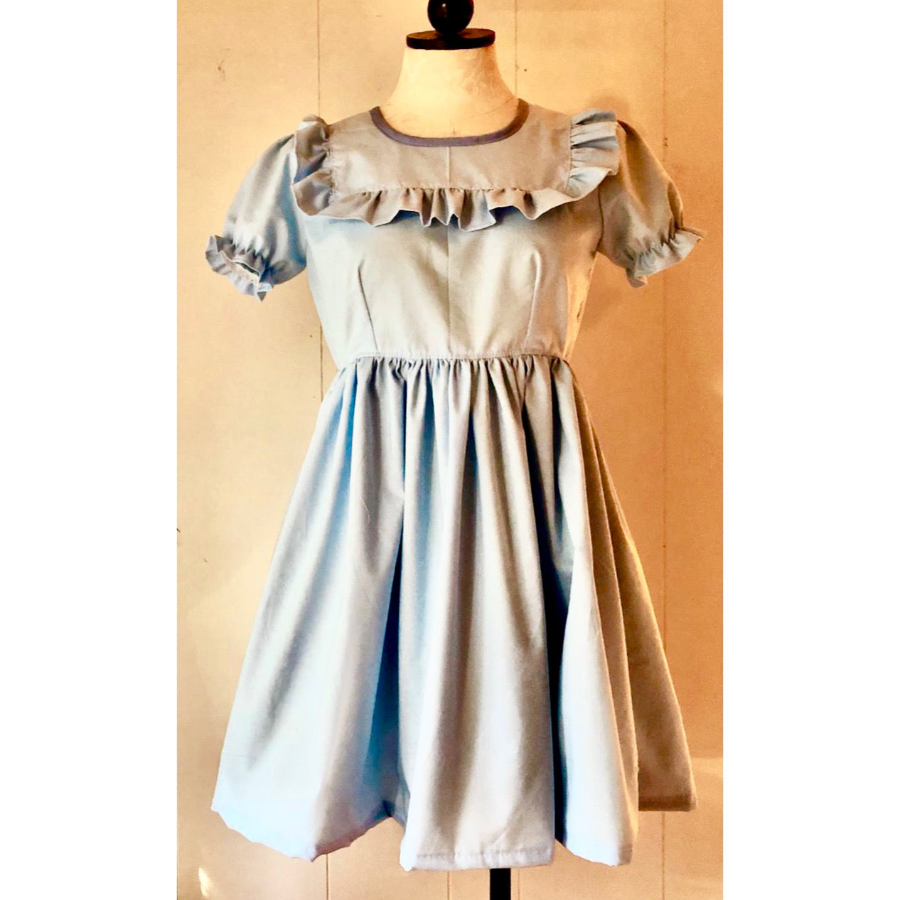 The Short Sleeve Savannah Dress in Baby Blue