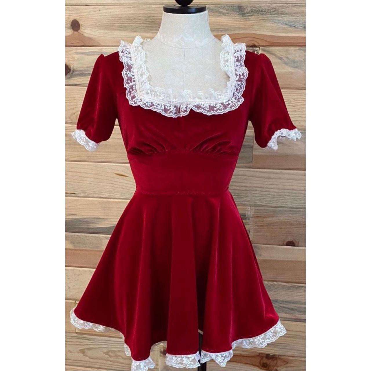 The Duyen Dress in Red Velvet