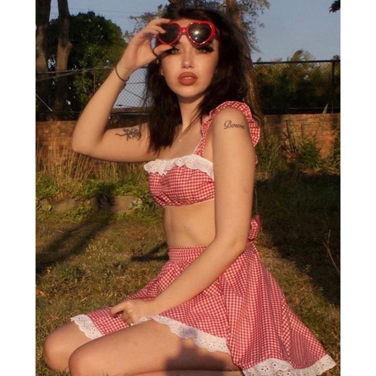 The Darla Set in Red Gingham