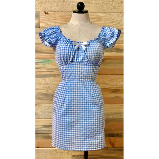 The Alex Dress in Blue Gingham