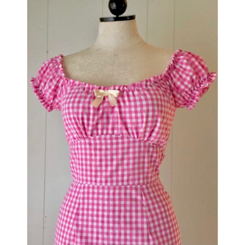 The Alex Dress in Pink Gingham