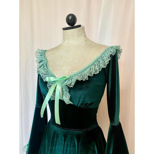 The Velvet Deidre Dress in Green